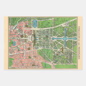 ベルサイユの庭園、1920年ヴィンテージ復元 ラッピングペーパーシート (正面2)