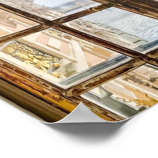 ベルサイユの美しい景色フランスの欧州都市 ポスター (角)