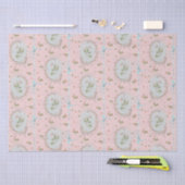 ベルサイユストロベリー&リボンピンク 薄葉紙 (クラフト)