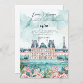 ベルサイユフランスランドスケーズ結婚宮殿 招待状 (正面/裏面)