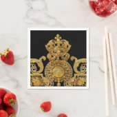 ベルサイユ城の孤立したゴールデンの門 – フランス スタンダードカクテルナプキン (インサイチュ)