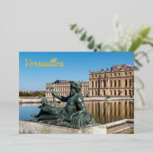 ベルサイユ城の庭にあるルローネ像 箔シーズンカード (立ち正面)