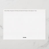 ベルサイユ城の庭にあるルローネ像 箔シーズンカード (裏面)