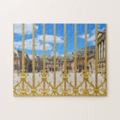 ベルサイユ宮殿の中庭の門を通した景色 ジグソーパズル (横)