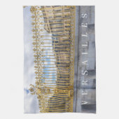 ベルサイユ宮殿の手すりビュー茶タオル キッチンタオル (縦)