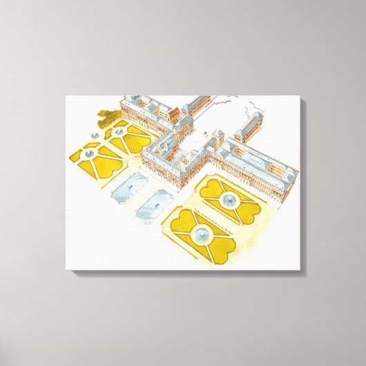 ベルサイユ宮殿。フランス キャンバスプリント (正面)