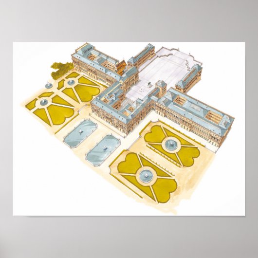 ベルサイユ宮殿。フランス ポスター (正面)