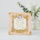 ベルサイユ王室のパレス茶パーティーブライダルシャワー 招待状 (スタンド正面)