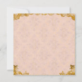 ベルサイユ王室のパレス茶パーティーブライダルシャワー 招待状 (裏面)