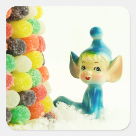 ベルザピクシー小妖精や小人 スクエアシール (正面)