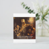 ベルシャザリズ饗宴&レンブラット引用文 ポストカード (スタンド正面)