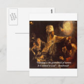 ベルシャザリズ饗宴&レンブラット引用文 ポストカード (正面/裏面)