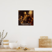 ベルシャザールの饗宴&レンブラント引用文ポスター ポスター (キッチン)