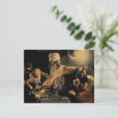 ベルシャザールの饗宴c.1636-38 ポストカード (スタンド正面)