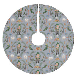 ベルシュニッケルとペンシルバニアのクリスマスモチーフ ブラッシュドポリエステルツリースカート