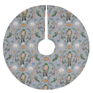 ベルシュニッケルとペンシルバニアのクリスマスモチーフ ブラッシュドポリエステルツリースカート