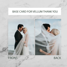 ベルシンプルム結婚オーバーレイ用の2のフォトベース サンキューカード