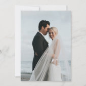 ベルシンプルム結婚オーバーレイ用の2のフォトベース サンキューカード (正面)