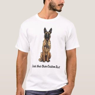 ベルジアンマリノアの犬 オリジナルテキスト作成  Tシャツ