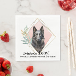 ベルジアン・シェパードドッグの結婚式のナプキンに犬の写真 スタンダードランチョンナプキン