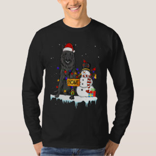 ベルジアン・シェパード・ドッグ クリスマス スノーマン Xmas ライト Tシャツ