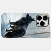 ベルジアン・シェパード・ドッグ 雪を降らせて クリスマス Case-Mate iPhoneケース (裏面 (横))