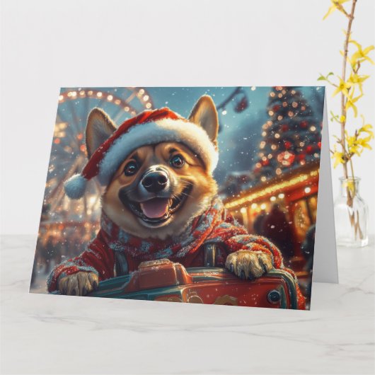 ベルジャン・マリノア ジェットコースター クリスマス カード (黄色い花)