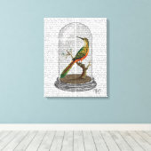 ベルジャーの鳥 キャンバスプリント (インサイチュ (ウッドフロア))