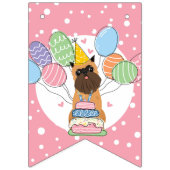 ベルジュブリュッセルグリフォンクロップドイヤーズ誕生日 バンティングフラッグ (第1の旗)