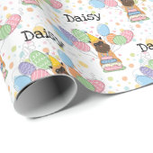 ベルジュブリュッセルグリフォン切り抜き耳バースデーパーティー ラッピングペーパー (ロールコーナー)