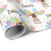 ベルジュブリュッセルグリフォン犬の誕生日パーティー ラッピングペーパー (ロールコーナー)