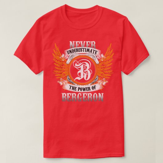 ベルジュロンのネームシャツは力を過小評価しない Tシャツ (デザイン正面)