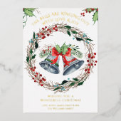 ベルズアウトホリーリース金ゴールド 箔シーズンカード (正面)