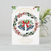 ベルズアウトホリーリース金ゴールド 箔シーズンカード (立ち正面)