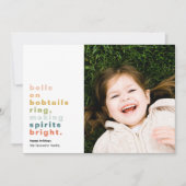 ベルズオンボブテールホリデーフォトカード シーズンカード (正面)