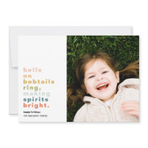 ベルズオンボブテールホリデーフォトカード