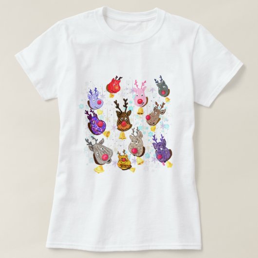 ベルズクリスマスTシャツ付きレイナー Tシャツ (デザイン正面)