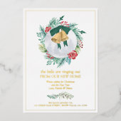 ベルズリンギングアウトクリスマスリースニューホームフォイルH 箔シーズンカード (正面)