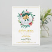 ベルズリンギングアウトクリスマスリースニューホームフォイルH 箔シーズンカード (立ち正面)