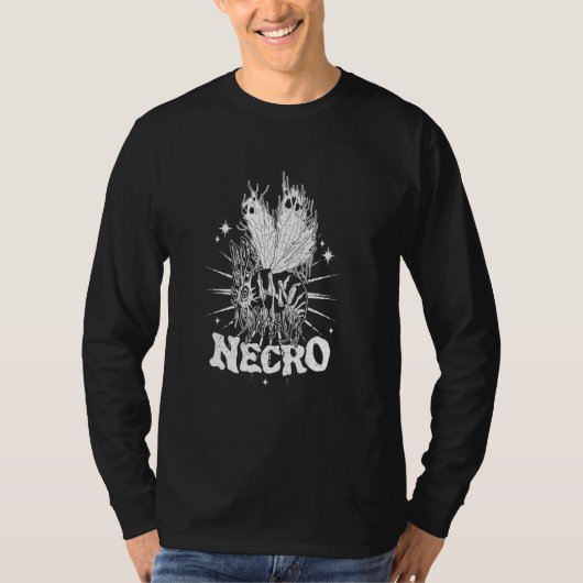 ベルゼブ死オカルト悪魔ゴシックネクロバ Tシャツ (正面)