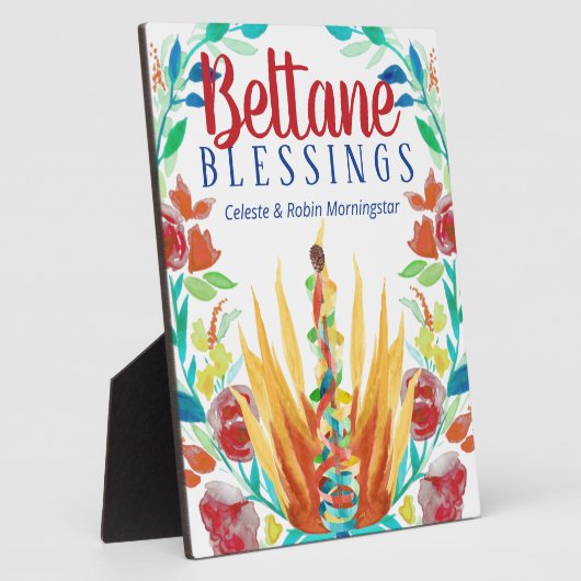 ベルタンサマーフラワーズファイア&メイポールウィッカ信者 フォトプラーク (側面)