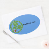 ベルタントリスケールと妖精 楕円形シール (封筒)