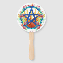 ベルタンファイアーサマーフラワー星形五角形ウィッカサブバット ハンドファン