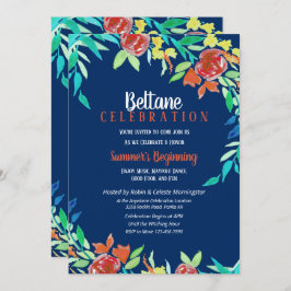ベルタン夏の花Wicca水色ブルー 招待状