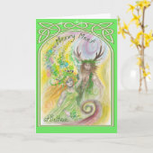 ベルタン神と女神 カード (黄色い花)