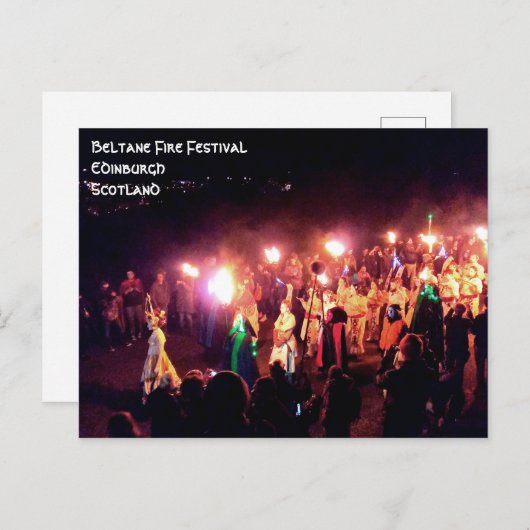 ベルタン・ファイアフェスティバルの5月の女王の行列 ポストカード (正面/裏面)