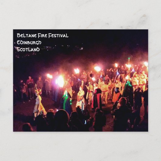 ベルタン・ファイアフェスティバルの5月の女王の行列 ポストカード (正面)