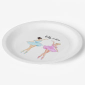 ベルダンサー、双子の女の子 ペーパープレート (アングル)