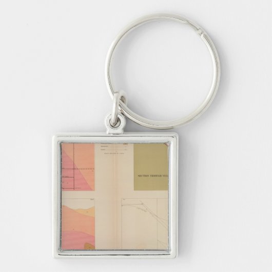 ベルチャー鉱山のロードの垂直断面 キーホルダー (正面)