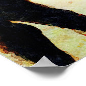 ベルティ牛の水の色絵画のベルテッドガロウェイアート ポスター (角)